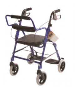 Transport Rollator - Red or Blue