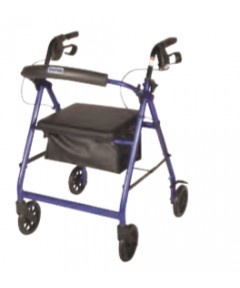 Extra-Wide Rollator w/ loop brakes, padded seat